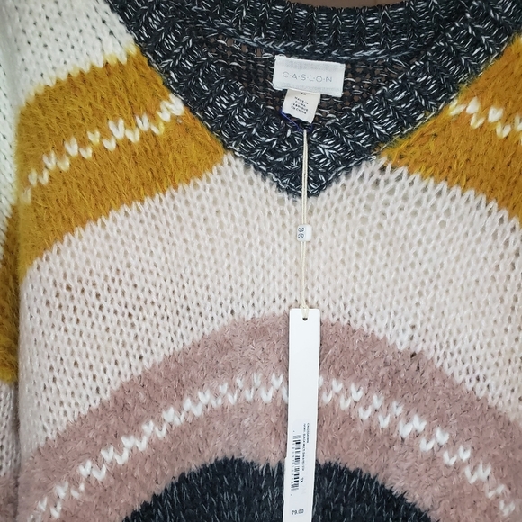 Caslon Mixed Stripe V-neck Pullover
2X - Picture 10 of 11